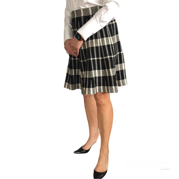 Cleo Petites black grey & cream A-Line knit skirt fits up to size 8 - Picture 3 of 6